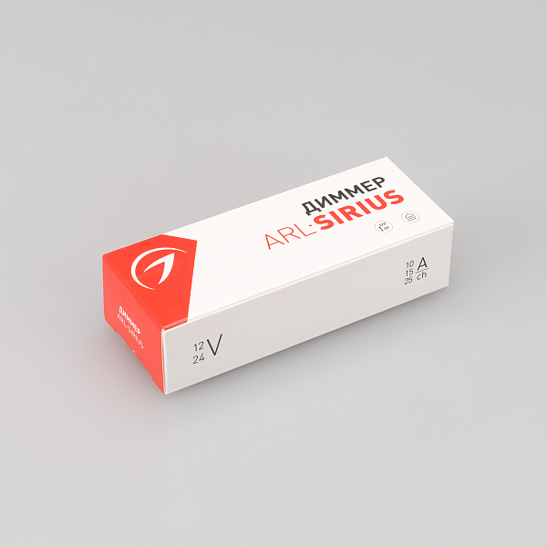 Диммер ARL-SIRIUS-DIM (12-24V, 1x25A, 2.4G) (Arlight, IP20 Металл, 3 года) Lednikoff