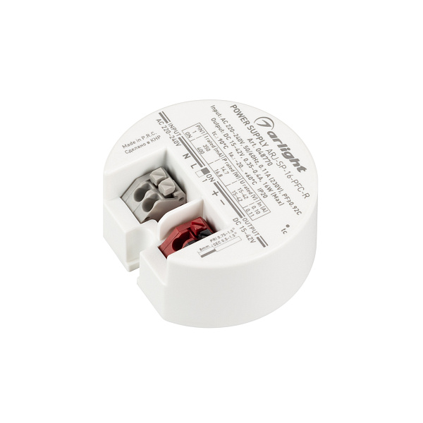 Блок Питания ARJ-SP-16-PFC-R (16W, 15-42V, 0.35-0.4A) (Arlight, IP20 Пластик, 5 лет) Lednikoff