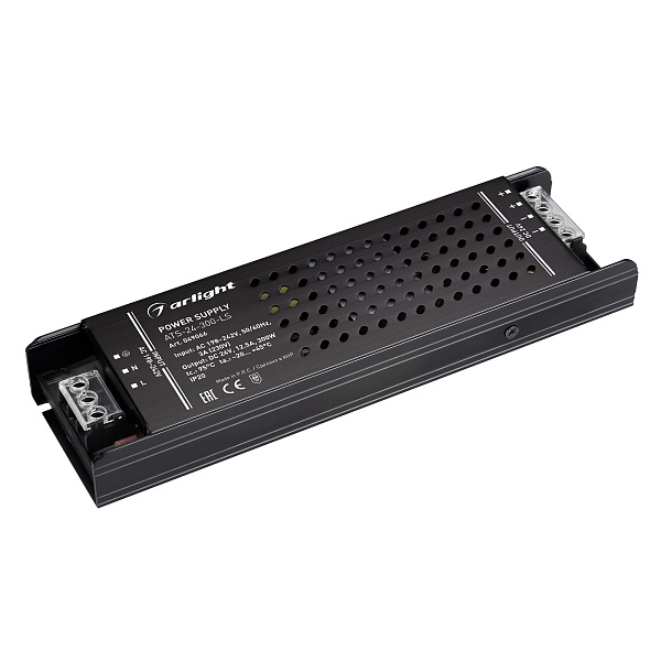 Блок питания ATS-24-300-LS (24V, 12.5A, 300W) (Arlight, IP20 Сетка, 5 лет) Lednikoff