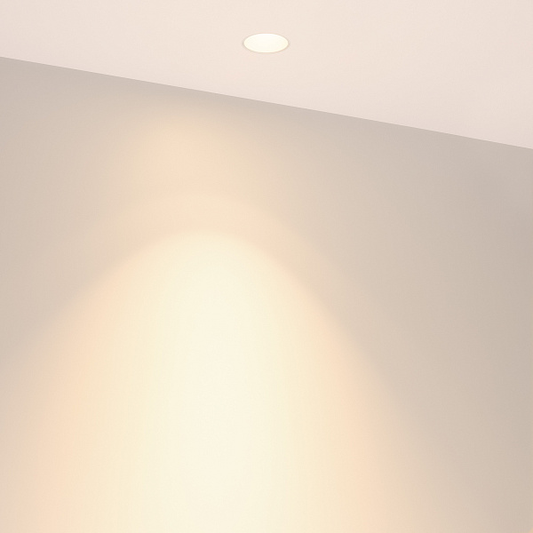 Светильник MS-INVISIO-TRIMLESS-R45-10W Warm3000 (WH-WH, 36 deg, 230V) (Arlight, IP54 Металл, 5 лет) Lednikoff