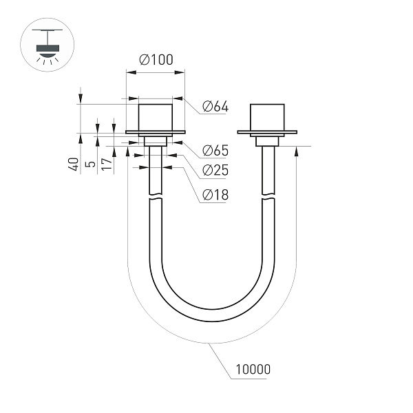 Светильник SP-TROPIC-BUILT-TRIMLESS-R18-L10000-110W Warm3000 (BK, 360 deg, 230V) (Arlight, IP20 Пластик, 3 года)