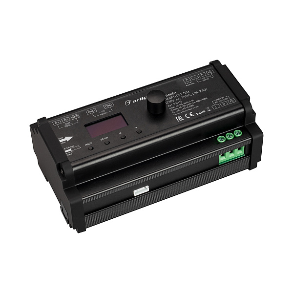 Диммер SMART-D17-DIM (230V, 6A, TRIAC, DIN, 2.4G) (Arlight, IP20 Пластик, 5 лет) Lednikoff