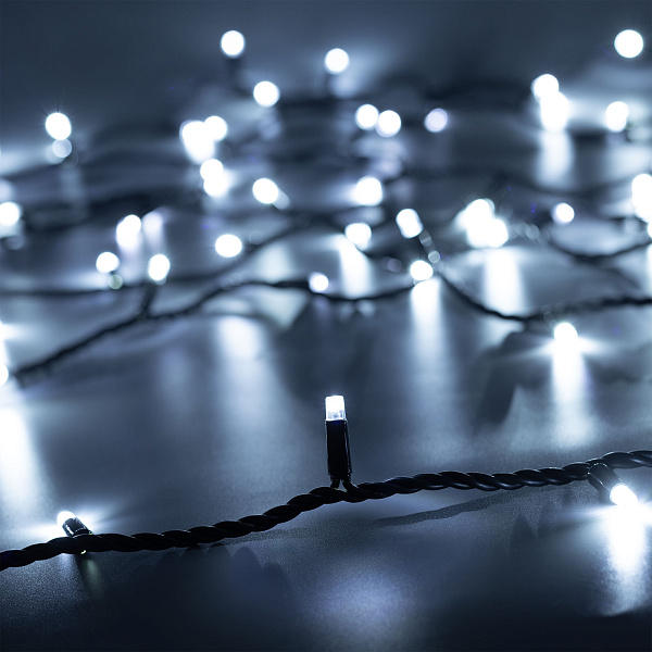 Светодиодная гирлянда ARD-STRING-PRO-10000-BLACK-100LED-FLASH WHITE (230V, 7W) (Ardecoled, IP65) Lednikoff