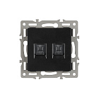 Механизм компьютерной розетки двойной SCT-MPC2-PL-BK (RJ-45, CAT6) (Arlight, -) Lednikoff
