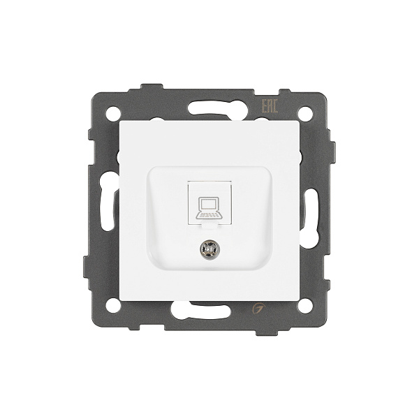 Механизм компьютерной розетки SCT-MPC1-PL-WH-V (RJ-45, CAT6) (Arlight, -) Lednikoff