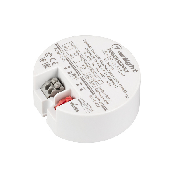 Блок питания ARJ-SP-42-PFC-R (42W, 15-42V, 0.9-1A) (Arlight, IP20 Пластик, 5 лет) Lednikoff