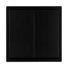 Механизм выключателя двухклавишный проходной SWT-TENDO-MKP2-PL-BK (230V, 10A) (Arlight, Черный) Lednikoff
