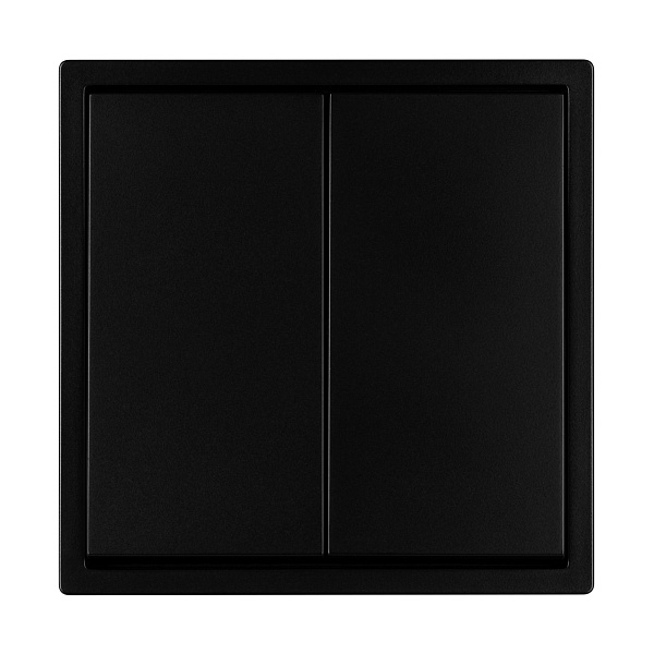 Механизм выключателя двухклавишный проходной SWT-TENDO-MKP2-PL-BK (230V, 10A) (Arlight, Черный) Lednikoff
