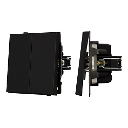 Механизм выключателя управления шторами SWT-TENDO-MKR2-SFPL-BK (230V, 10A) (Arlight, Матовый черный)