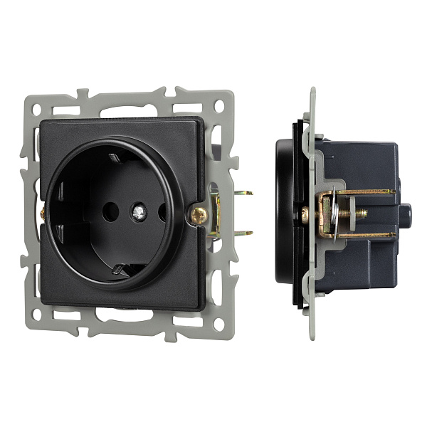 Механизм электрической розетки SCT-GP-MEU-PL-BK (250V, 16A) (Arlight, -) Lednikoff