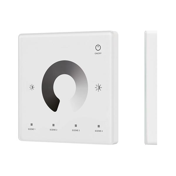 INTELLIGENT ARLIGHT Сенсорная панель SMART-RF-801-11-1G-4SC-DIM белый (3V, 2.4G) накладная (IARL, IP20 Пластик, 5 лет) Lednikoff