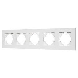 Рамка пластиковая FRM-PERIO-PL-5-WH (Arlight, -)