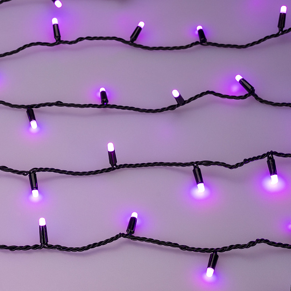 Светодиодная гирлянда ARD-STRING-CLASSIC-10000-BLACK-100LED-MILK-LIVE RGB-DMX (24V, 10W) (Ardecoled, IP65) Lednikoff