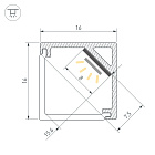 Профиль SL-KANT-H16-2000 WHITE (Arlight, Алюминий) Lednikoff