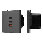 ARL NOBE USB Розетка тип А+С+С софт-тач серый базальт SCT-MUACC-SFPL-FC-GR (65W, QC3) (Arlight, -) Lednikoff