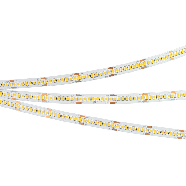 Светодиодная лента RT-A240-10mm 24V Warm3000 (22 W/m, IP20, 2835, 5m) (Arlight, высок.эфф.150 лм/Вт) Lednikoff