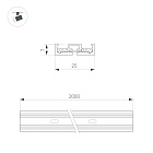 Трек MAG-VIBE-TRACK-257-2000 (BK-BK) (Arlight, IP20 Металл, 5 лет)