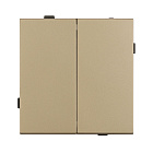 Механизм выключателя двухклавишный непроходной SWT-TENDO-MK02-SFPL-GD (230V, 10A) (Arlight, Матовый песочный) Lednikoff