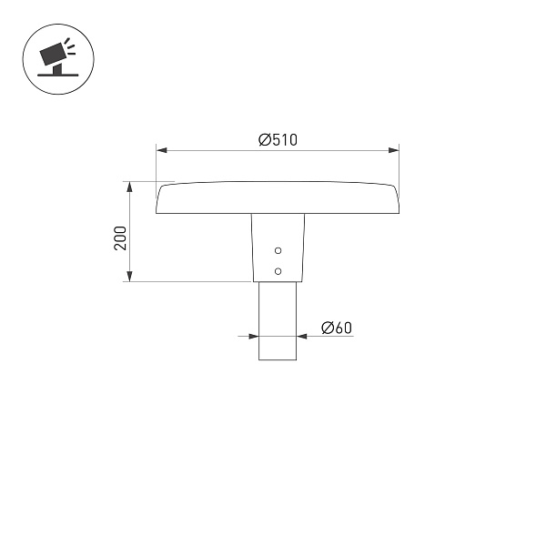 Светильник ALT-CAN-50W Warm3000 (BK, 140 deg, 230V) (Arlight, IP65 Металл, 5 лет) Lednikoff