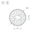 Силиконовый профиль WPH-FLEX-ROPE-D22-360deg-S8-5m WHITE (Arlight, Силикон) Lednikoff