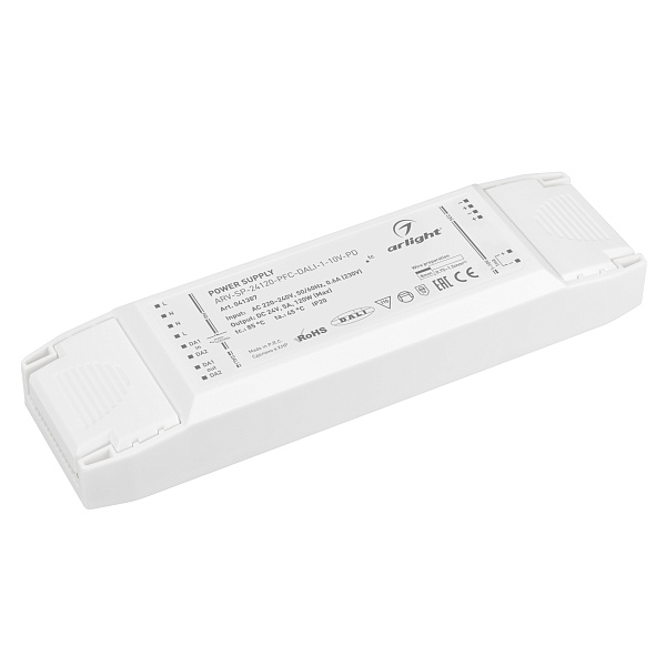 Блок питания ARV-SP-24120-PFC-DALI-1-10V-PD (24V, 5A, 120W) (Arlight, IP20 Пластик, 5 лет) Lednikoff