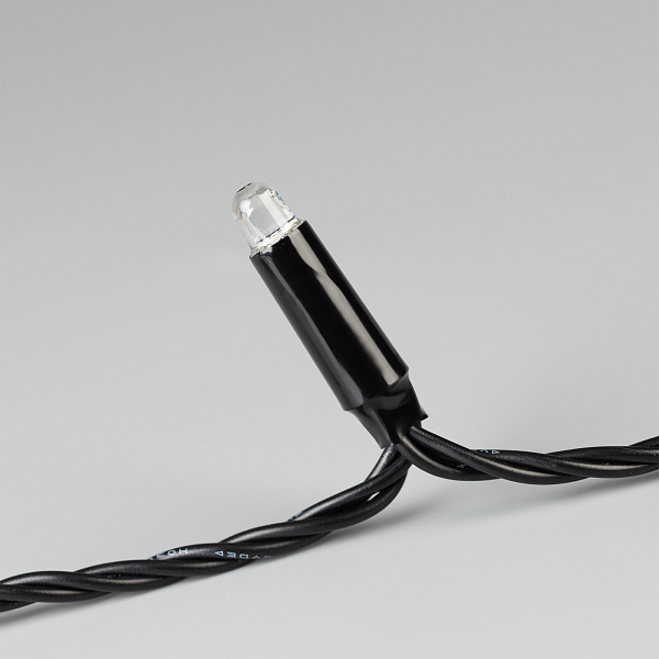 Светодиодная гирлянда ARD-STRING-CLASSIC-6000-BLACK-40LED-LIVE RGB-SPI (12V, 26W) (Ardecoled, IP65) Lednikoff