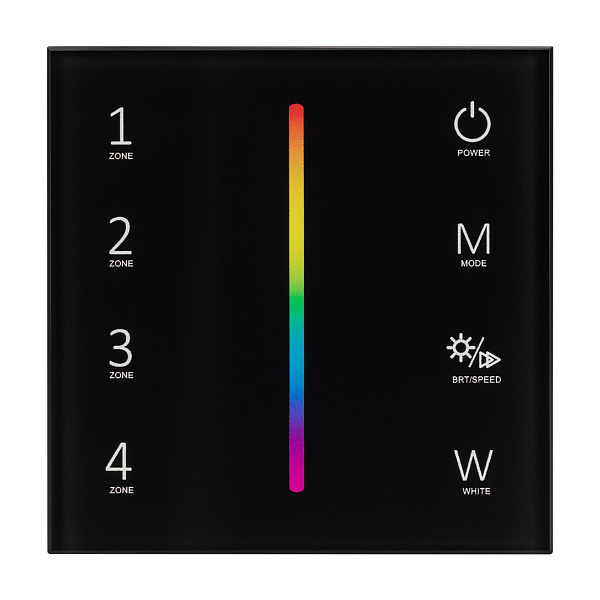 Панель Sens SMART-P30-RGBW Black (230V, 4 зоны, 2.4G) (Arlight, IP20 Пластик, 5 лет) Lednikoff