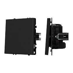 Механизм выключателя одноклавишный перекрёстный SWT-NOBE-MKX1-SFPL-BK (230V, 10A) (Arlight, Черный оникс)