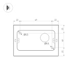 Светильник SP-WALL-FLAT-S110x90-2x3W Day4000 (GR, 120 deg, 230V) (Arlight, IP54 Металл, 3 года) Lednikoff