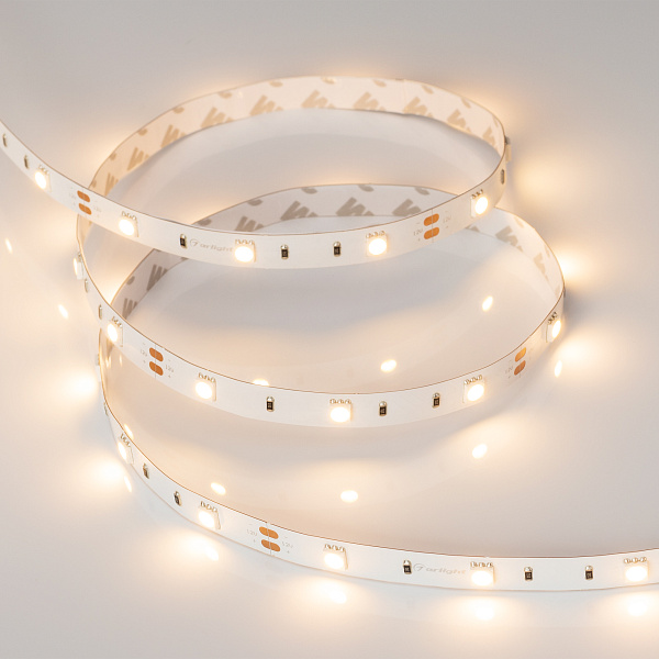 Светодиодная лента RT-B30-10mm 12V Warm2700 (7.2 W/m, IP20, 5060, 5m) (Arlight, 7.2 Вт/м, IP20) Lednikoff