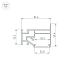 Профиль STRETCH-25-WALL-SIDE-2000 (Arlight, Алюминий) Lednikoff