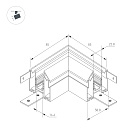 Коннектор угловой MAG-ORIENT-CON-2653-STR-G-L90 (BK) (Arlight, Металл)