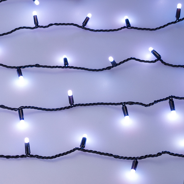 Светодиодная гирлянда ARD-STRING-CLASSIC-10000-BLACK-100LED-MILK-LIVE RGB-DMX (24V, 10W) (Ardecoled, IP65) Lednikoff