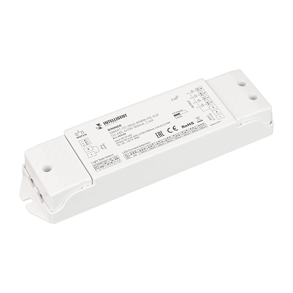 INTELLIGENT ARLIGHT Диммер SMART-CC-2042-RGBW-PD-SUF (12-48V, 4x150-500mA, 2.4G) (IARL, IP20 Пластик, 5 лет) Lednikoff