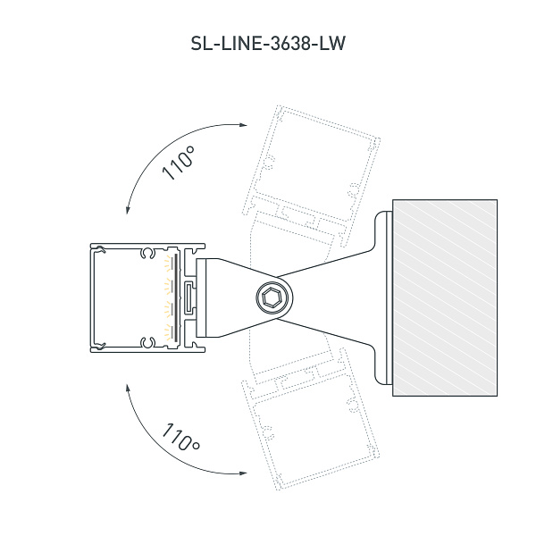 Профиль SL-LINE-3638-LW-2000 WHITE (Arlight, Алюминий) Lednikoff