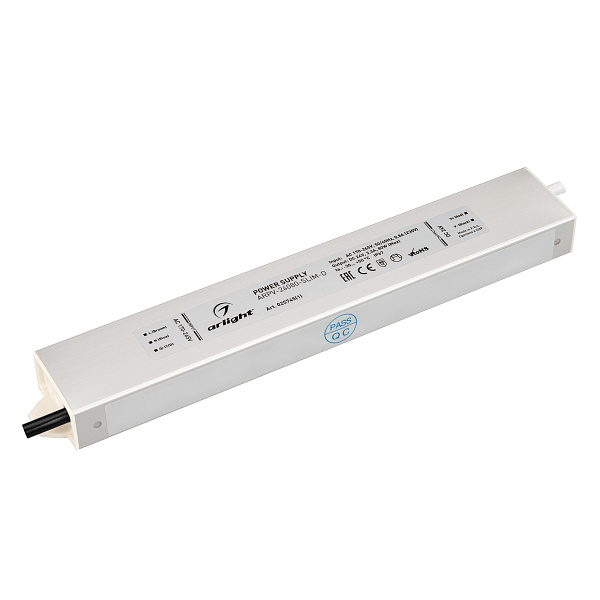 Блок питания ARPV-24080-SLIM-D (24V, 3.3A, 80W) (Arlight, IP67 Металл, 3 года) Lednikoff