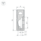 Силиконовый профиль WPH-FLEX-0616-SIDE-S9-5m FULL BLACK (Arlight, Силикон) Lednikoff