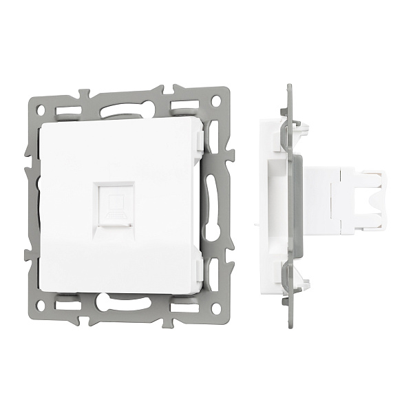 Механизм компьютерной розетки SCT-MPC1-PL-WH (RJ-45, CAT6) (Arlight, -) Lednikoff