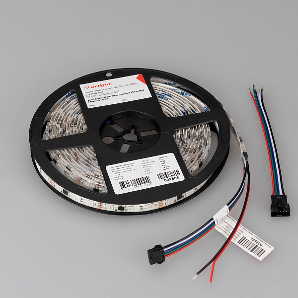 Светодиодная лента герметичная DMX-SE-B60-10mm 12V RGB-PX3 (14 W/m, IP65, 5060, 5m) (Arlight, -) Lednikoff