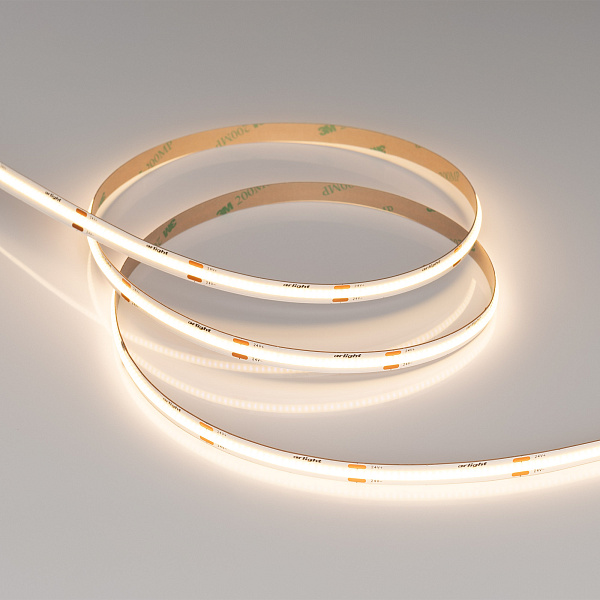 Светодиодная лента COB-X480-8mm 24V Warm3000 (8 W/m, IP20, CSP, 5m) (Arlight, -) Lednikoff