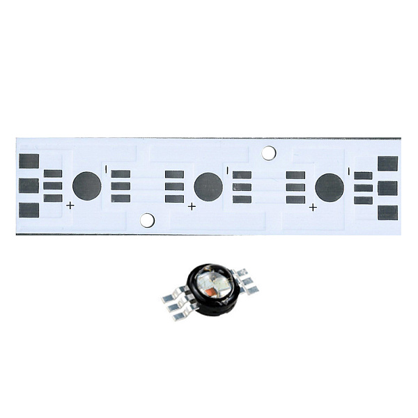 Плата 80x20-3Е-RGB Emitter (3x LED, 724-161) (Turlens, -) Lednikoff