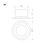 Светильник MS-DROP-BUILT-R105-14W Warm2700 (WH, 85 deg, 230V) (Arlight, IP54 Металл, 5 лет) Lednikoff