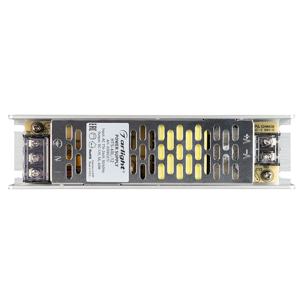 Блок питания HTS-60L-12 (12V, 5A, 60W) (Arlight, IP20 Сетка, 3 года) Lednikoff