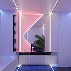 Светодиодная лента герметичная RTW-PSW-A120-10mm 24V Blue (9.6 W/m, IP67, 2835, 5m) (Arlight, 5 лет) Lednikoff