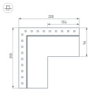 Угол SL-LINIA55-FANTOM-EDGE внешний (Arlight, Металл) Lednikoff