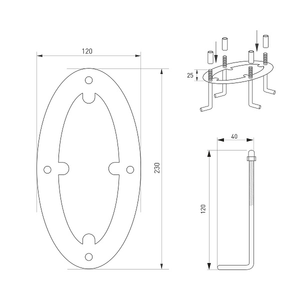 Светильник LGD-MUSE-BOLL-H1500-18W Warm3000 (DG, 328 deg, 230V) (Arlight, IP65 Металл, 3 года) Lednikoff