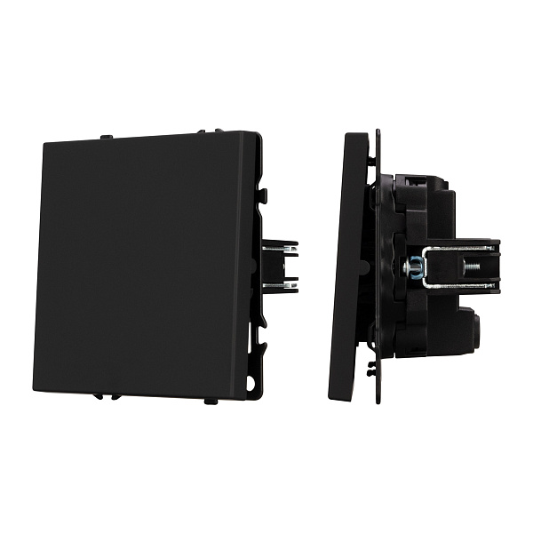 Механизм выключателя одноклавишный перекрёстный SWT-NOBE-MKX1-SFPL-BK (230V, 10A) (Arlight, Черный оникс) Lednikoff