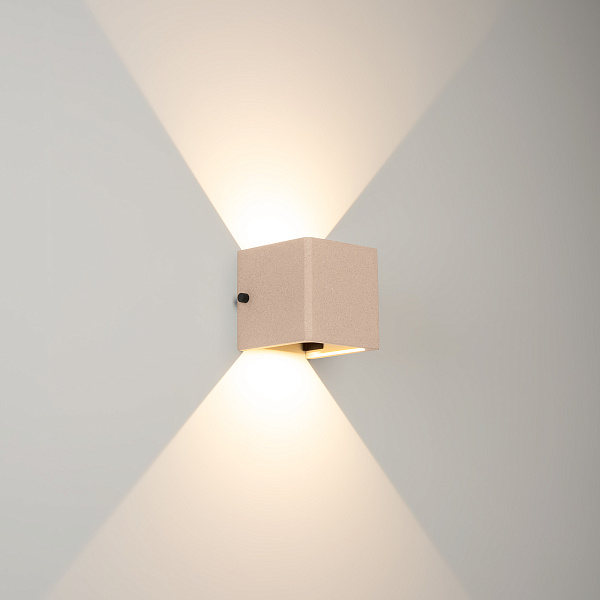 Светильник LGD-PERAN-WALL-S120x120-6W Warm3000 (Light ivory, 0-80 deg, 230V) (Arlight, IP65 Бетон, 3 года) Lednikoff