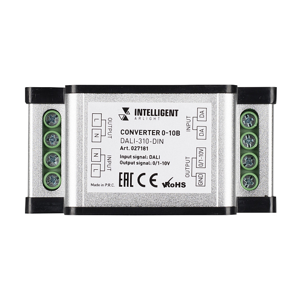 INTELLIGENT ARLIGHT Конвертер 0-10В DALI-310-DIN (AC 230V, DALI, 0-10) (IARL, -) Lednikoff