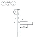 Тройник PLS-LOCK-H25-T90 (с экраном MAT-L) (Arlight, Металл) Lednikoff